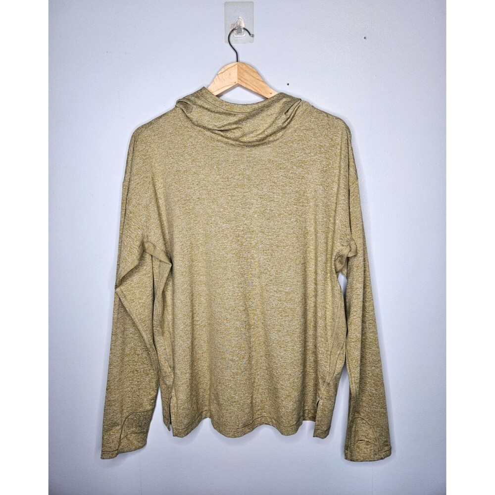 ATHLETA Uptempo II Hoodie Sweatshirt Womens L Yellow Green Athleisure Workout